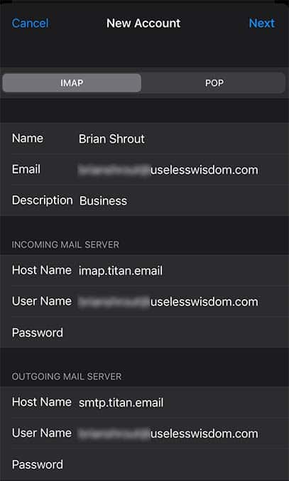 | How to Setup Titan Email on iPhone or iPad | The 1 Clear Guide | Useless Wisdom